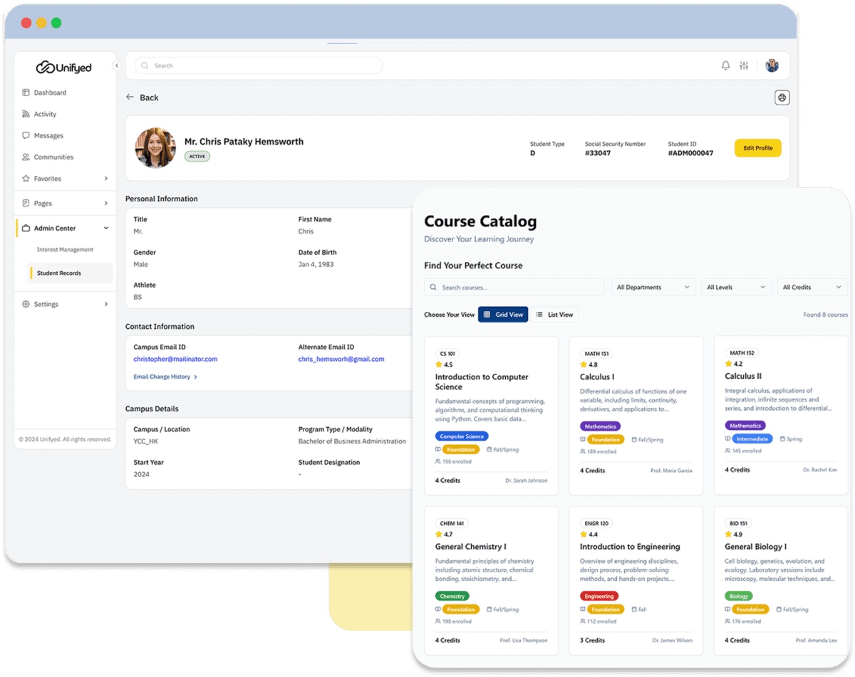 Unified Learning Storefront The Worldโs First AI-Powered Student System - Unifyed