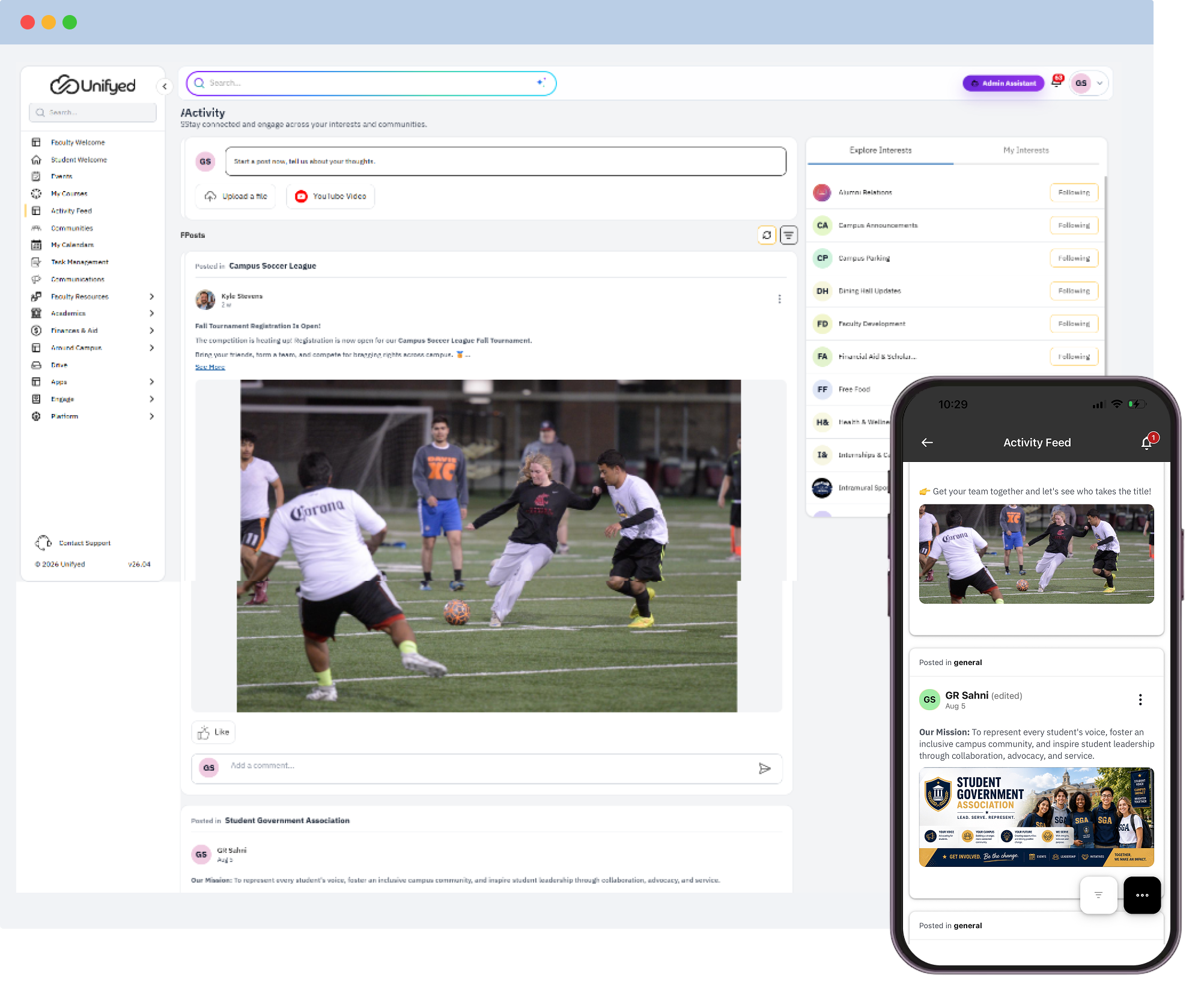 Communities and Social Feed